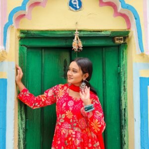 Stunning Printed Silk Designer Palazzo Suit With Dupatta